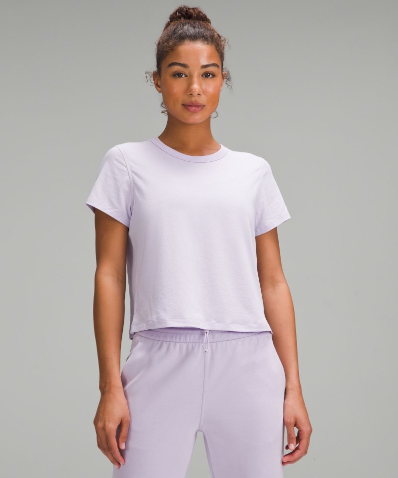 Lululemon | Women's Classic-Fit Cotton-Blend T-Shirt Lilac Ether