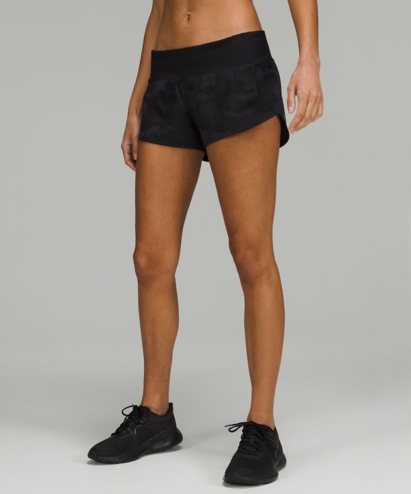 Lululemon | Women's Speed Up Low-Rise Lined Short 2.5"L Heritage 365 Camo Deep Coal Multi / Black