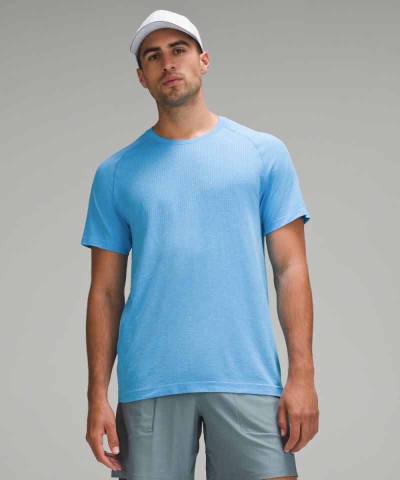 Lululemon | Men's Metal Vent Tech Short-Sleeve Shirt Updated Fit Kayak Blue / Kayak Blue Light