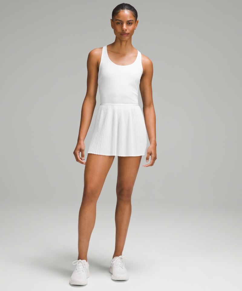 Lululemon | Women's Scoop-Neck Pleated Linerless Tennis Dress Wh