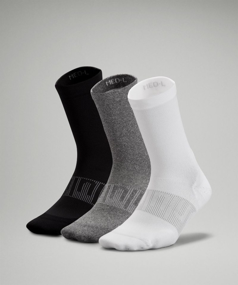 Lululemon | Women's WoPower Stride Crew Socks 3 Pack White / Hea