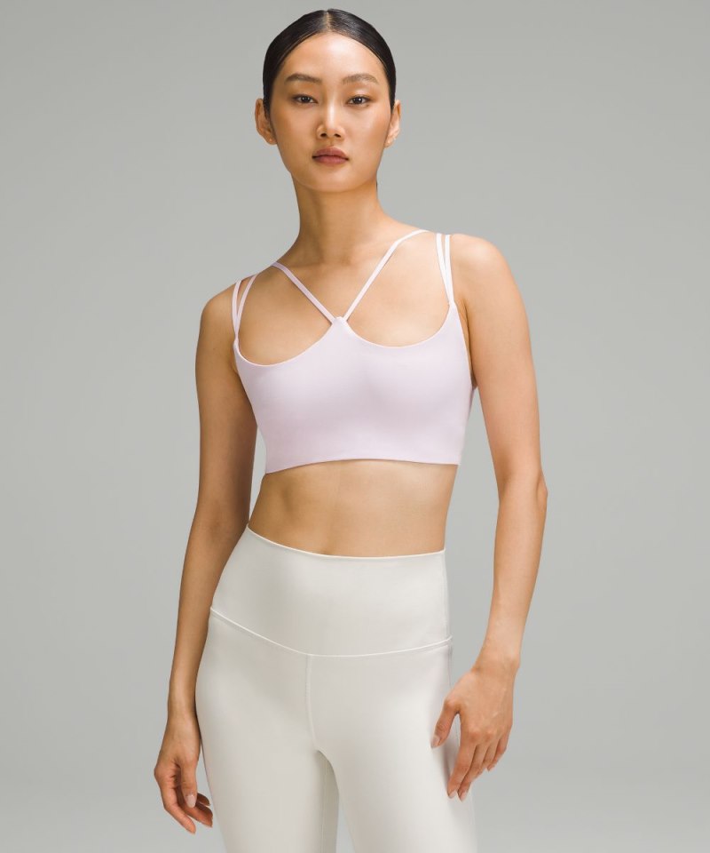 Lululemon | Women's Ribbed Nulu Strappy Yoga Bra Light Support, A / B Cup Meadowsweet Pink