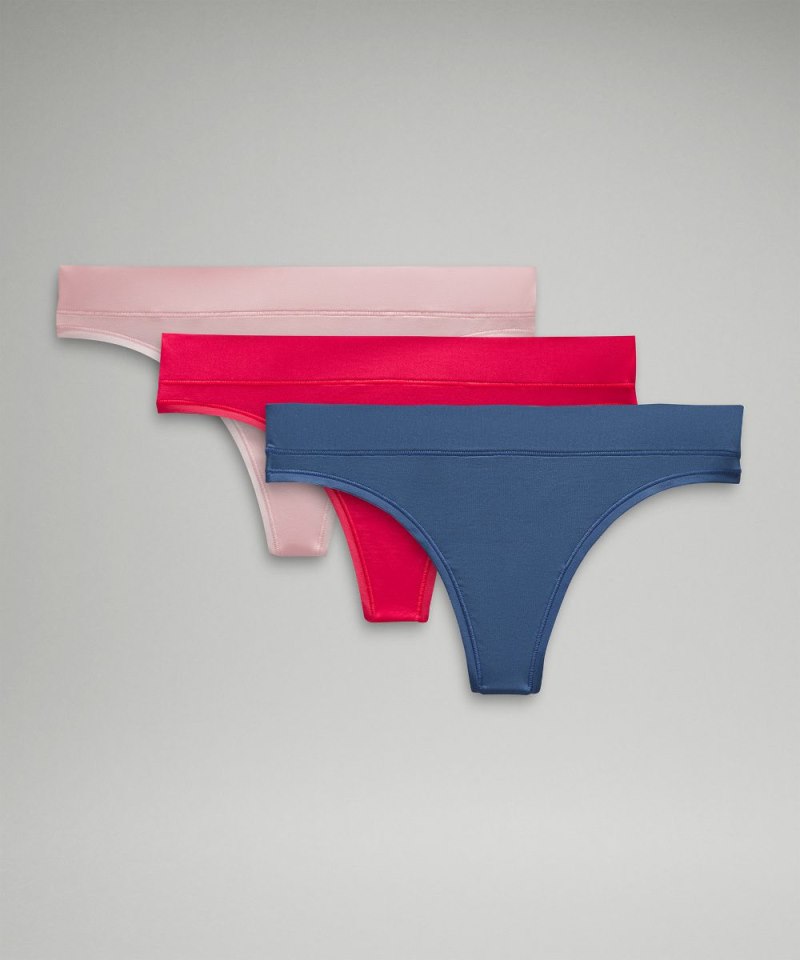 Lululemon | Women's UnderEase Mid-Rise Thong Underwear 3 Pack Oa