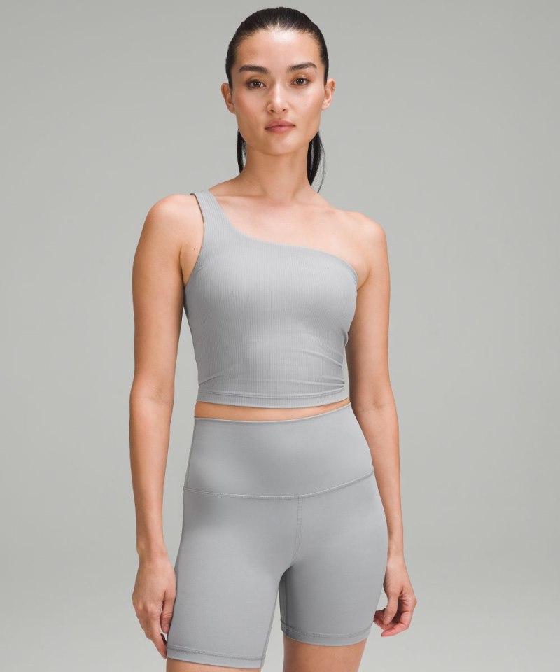 Lululemon | Women's Ribbed Nulu Asymmetrical Yoga Tank Top Rhino