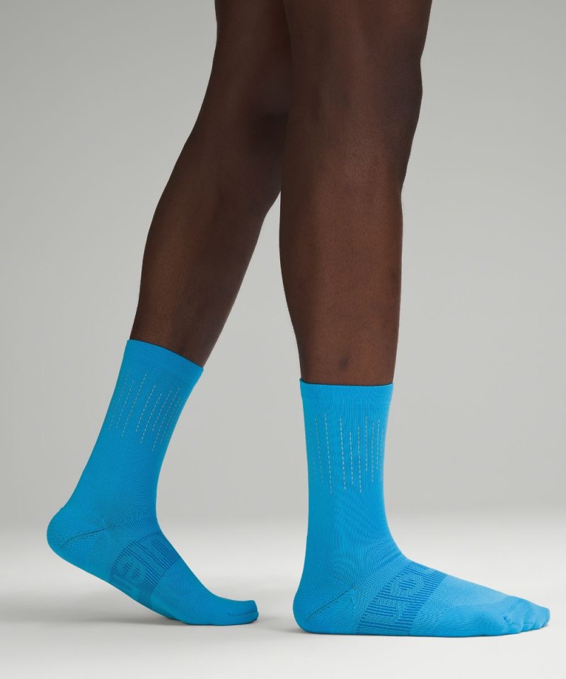 Lululemon | Men's Power Stride Crew Socks Reflective Kayak Blue