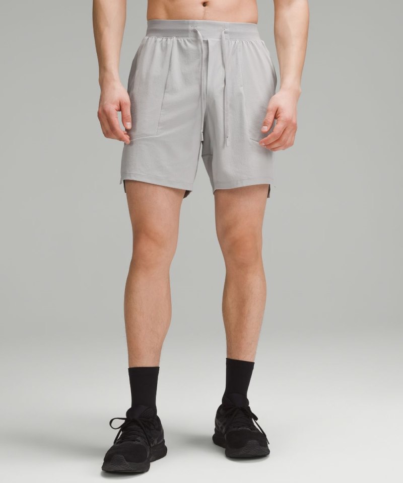 Lululemon | Men's License to Train Linerless Short 7"L Silver Dr