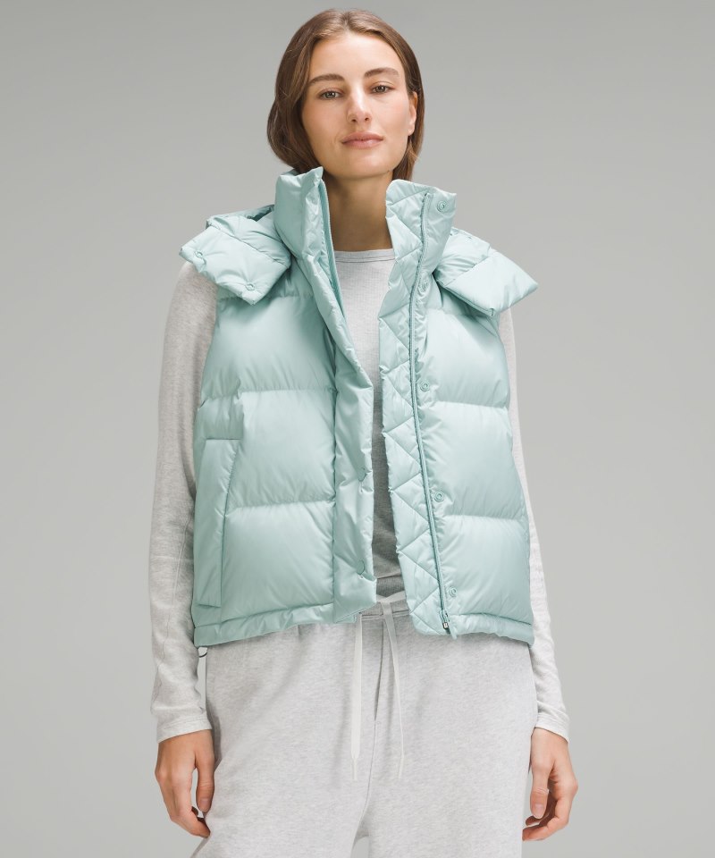 Lululemon | Women's Wunder Puff Cropped Vest Frosted Jade