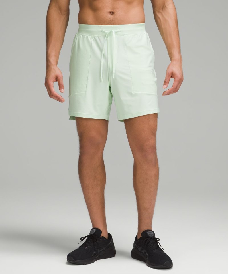 Lululemon | Men's License to Train Linerless Short 7"L Pique Kohlrabi Green