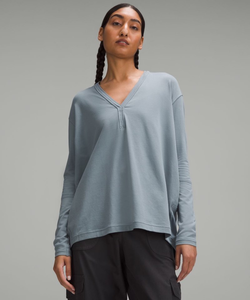 Lululemon | Women's Back In Action V-Neck Long-Sleeve Shirt Belg