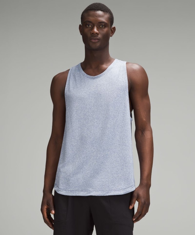 Lululemon | Men's License to Train Tank Top Heathered Oasis Blue