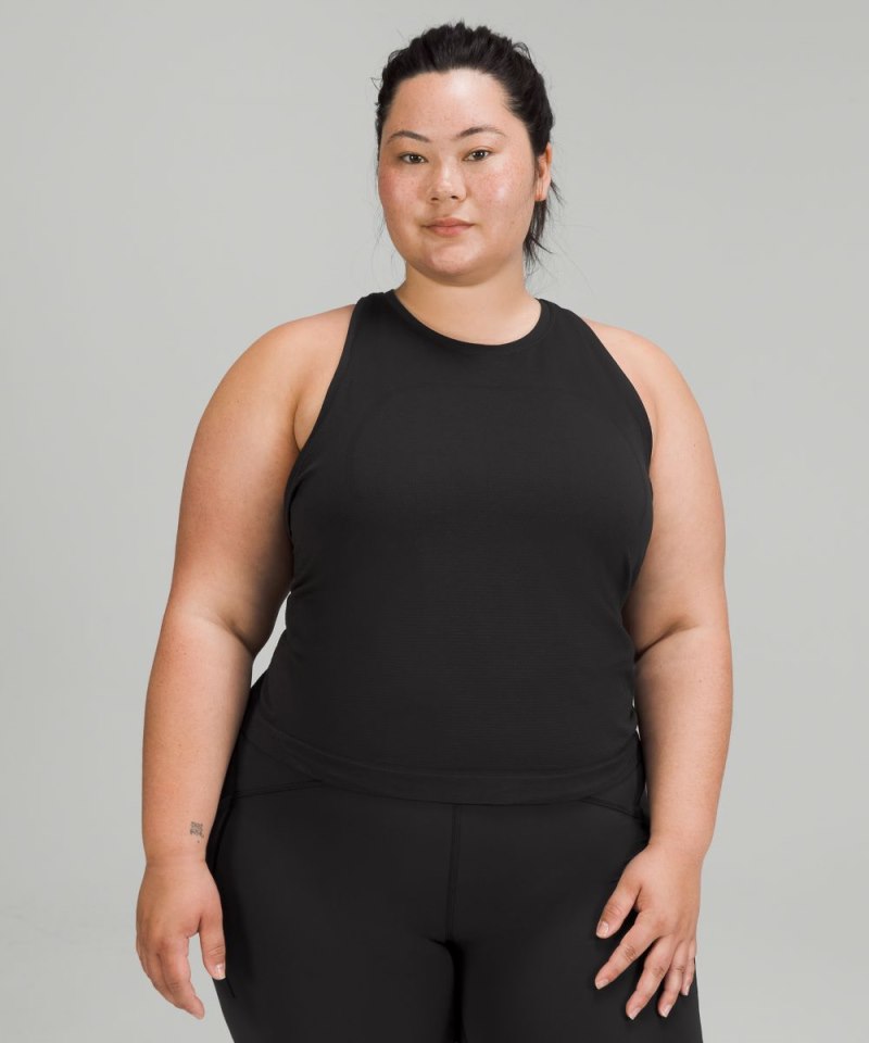 Lululemon | Women's Swiftly Tech High-Neck Tank Top 2.0 Race Length Black / Black (not available)