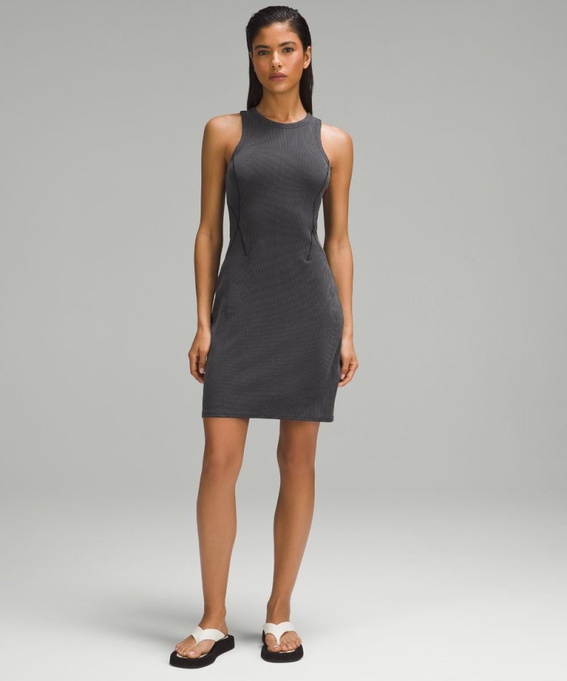 Lululemon | Women's Ribbed Softstreme Slim-Fit Tank Dress Black