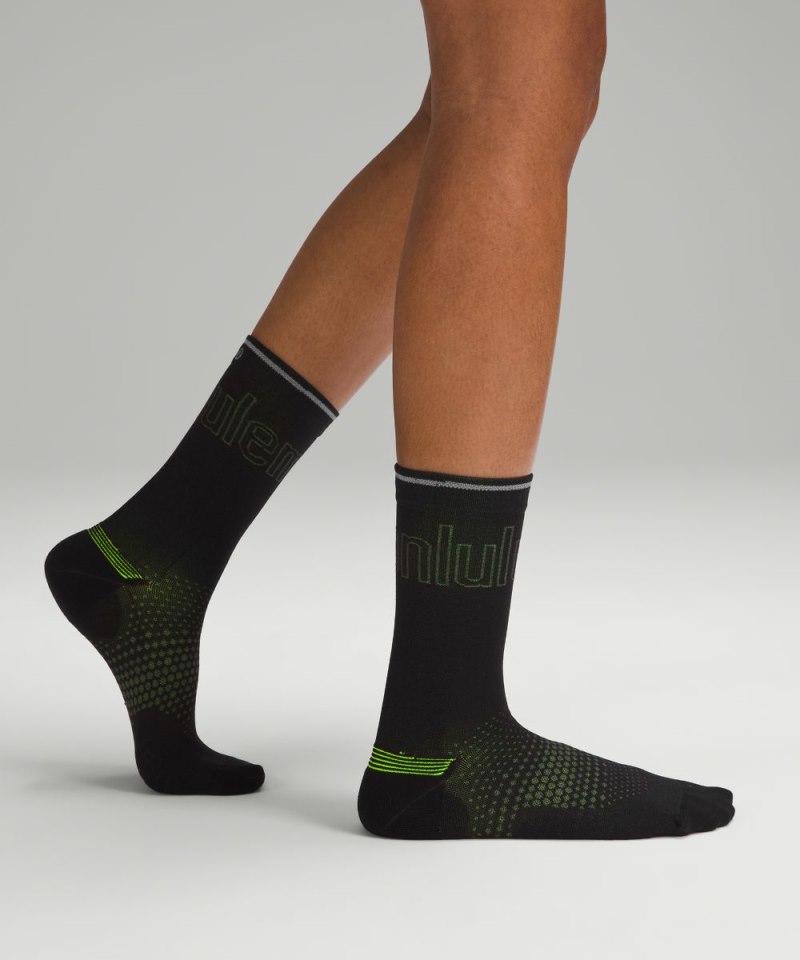 Lululemon | Women's WoMacroPillow Crew Socks Black / Highlight Y