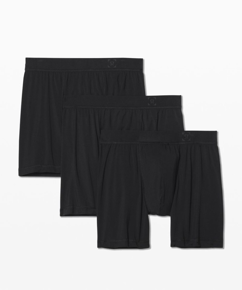 Lululemon | Men's Always In Motion Boxer 5"L 3 Pack Black / Black / Black