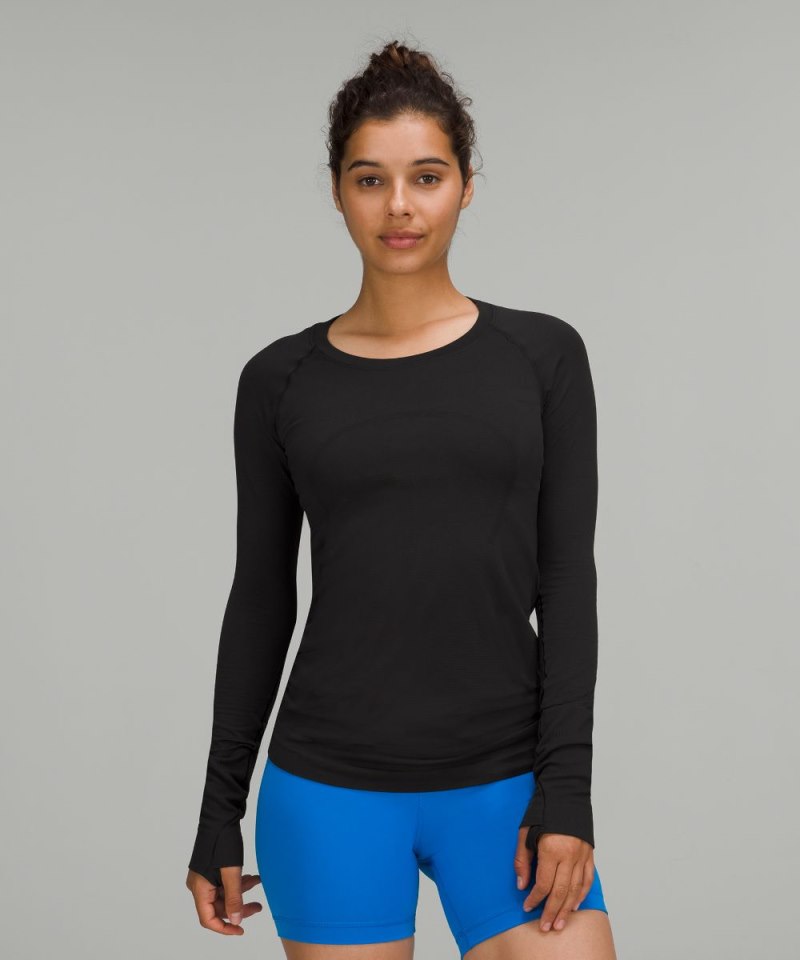 Lululemon | Women's Swiftly Tech Long-Sleeve Shirt 2.0 Hip Length Black / Black (not available)