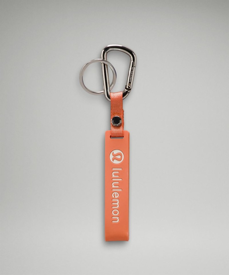 Lululemon | Men's Silicone Keychain Coral Kiss / Wisp Yellow