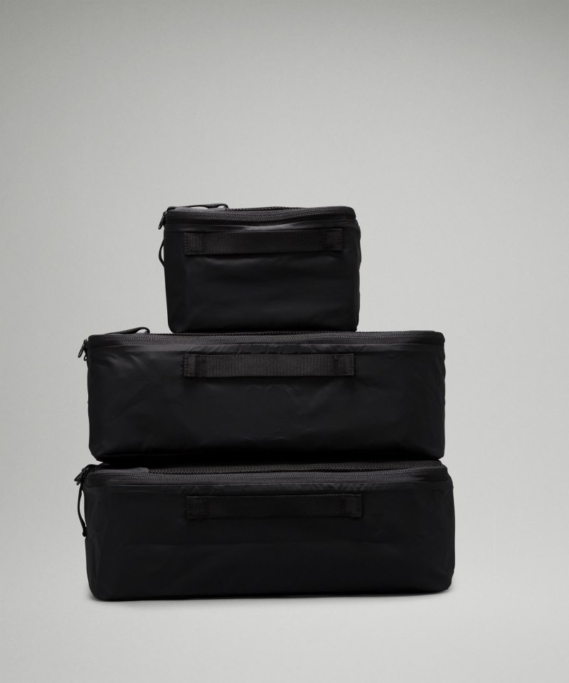 Lululemon | Men's Travel Packing Cubes 3 Pack Black / Detours Welcome Emboss Black