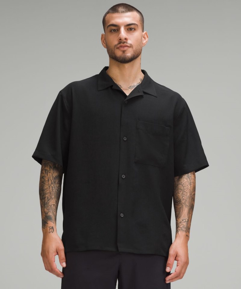 Lululemon | Men's Lightweight Camp Collar Button-Up Shirt Black