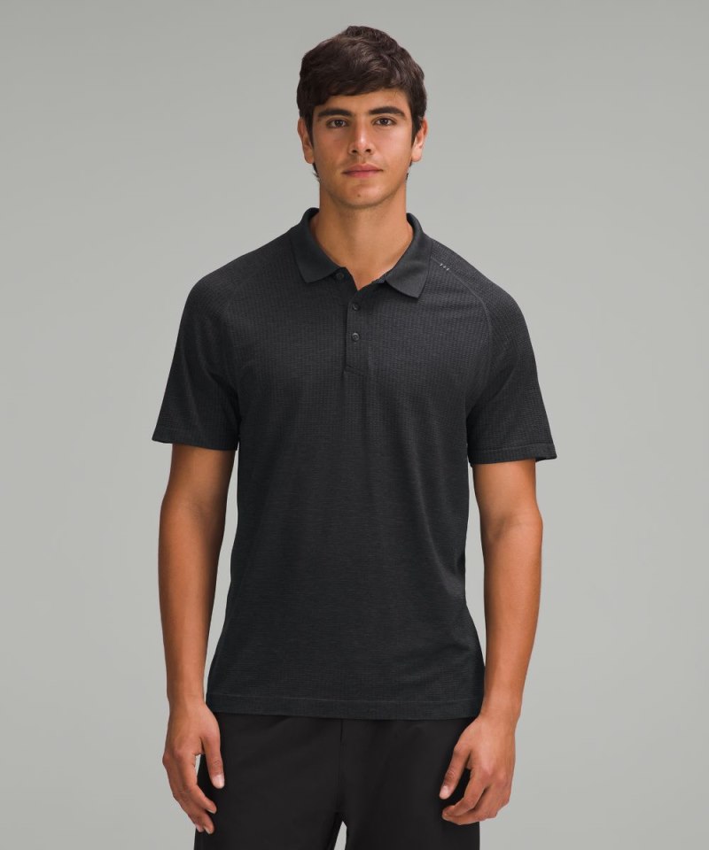 Lululemon | Men's Metal Vent Tech Polo Shirt Updated Fit Graphite Grey / Black