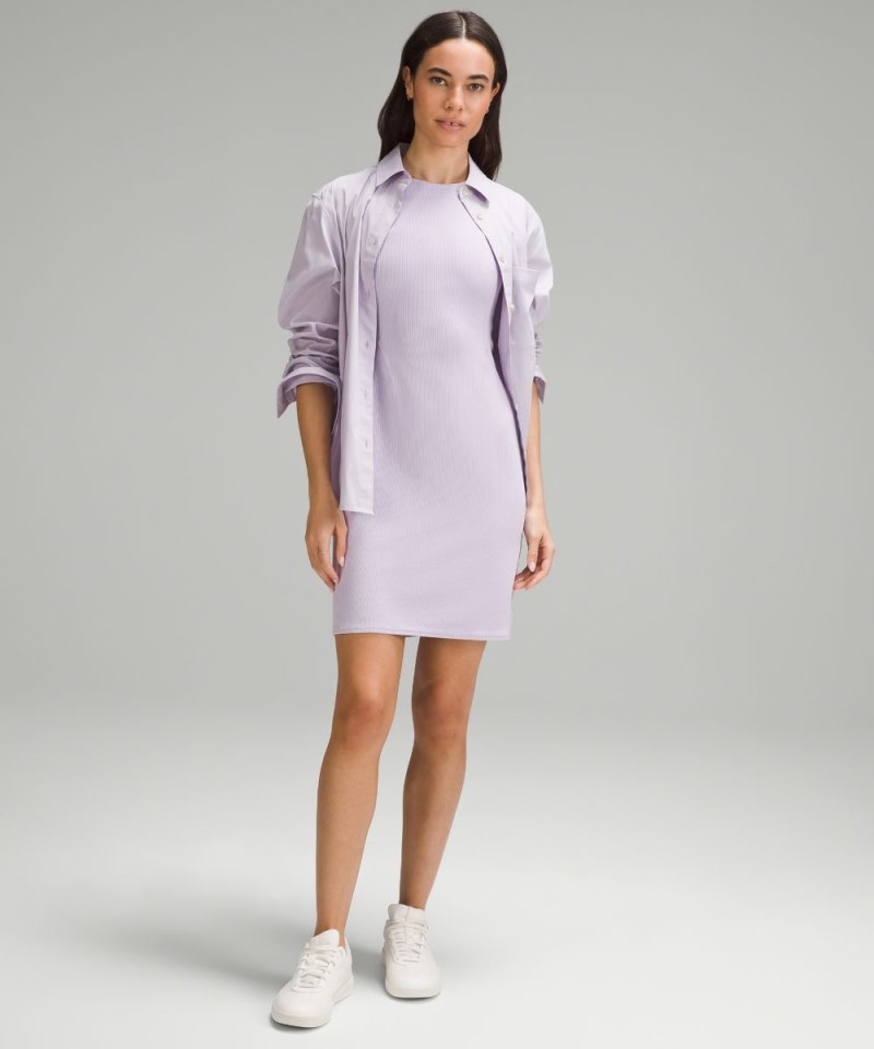 Lululemon | Women's Ribbed Softstreme Slim-Fit Tank Dress Lilac Ether