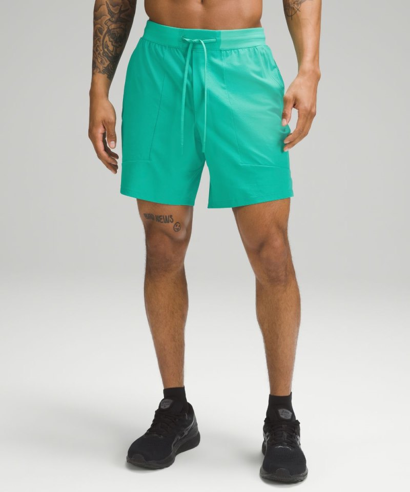 Lululemon | Men's License to Train Linerless Short 7"L Maldives Green