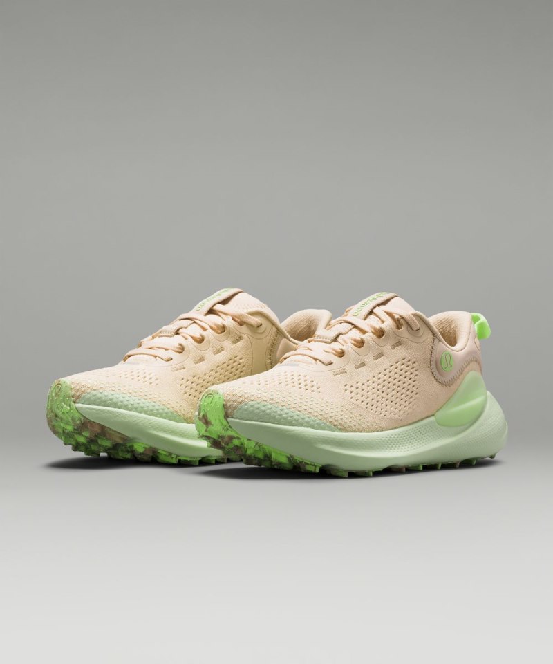 Lululemon | Women's beyondfeel WoTrail Running Shoe Pale Linen / Light Avocado / Green Freeze