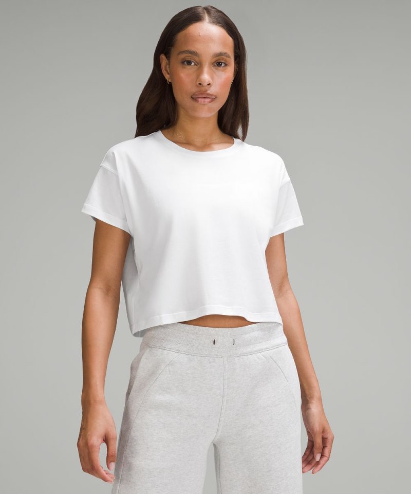 Lululemon | Women's Cates Cropped T-Shirt White