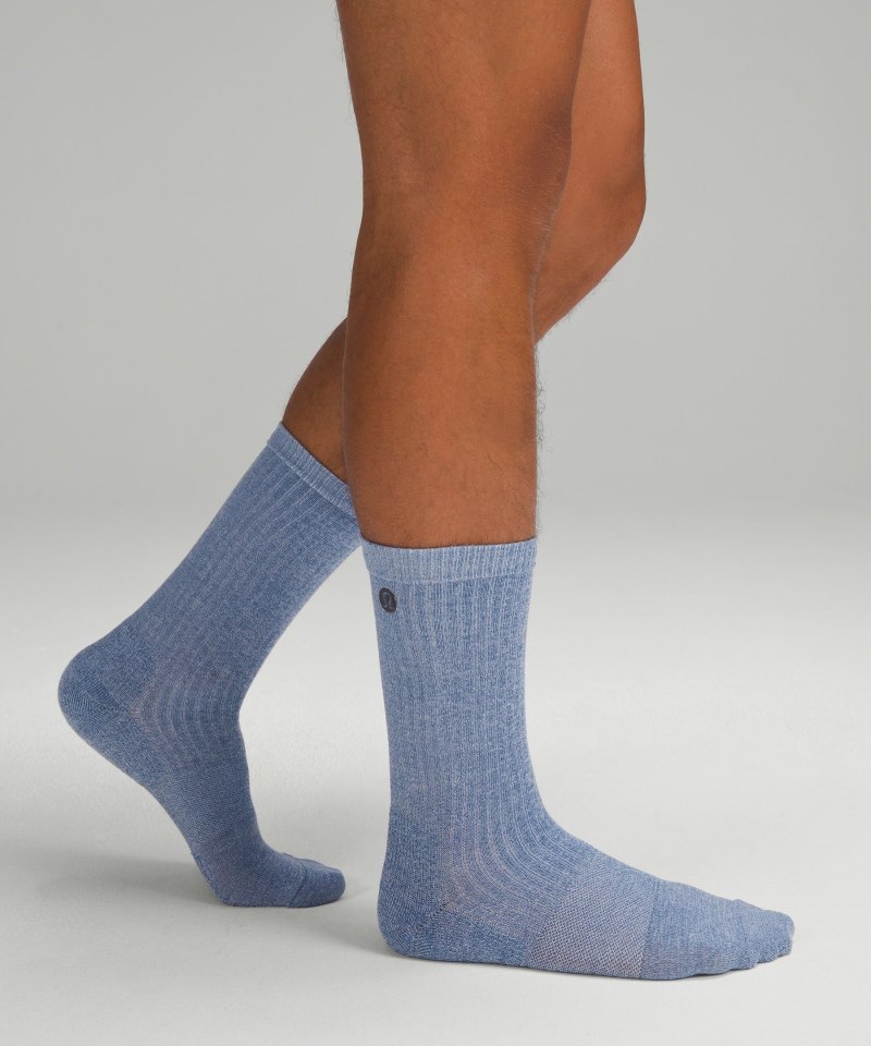 Lululemon | Men's Daily Stride Ribbed Comfort Crew Socks Heather