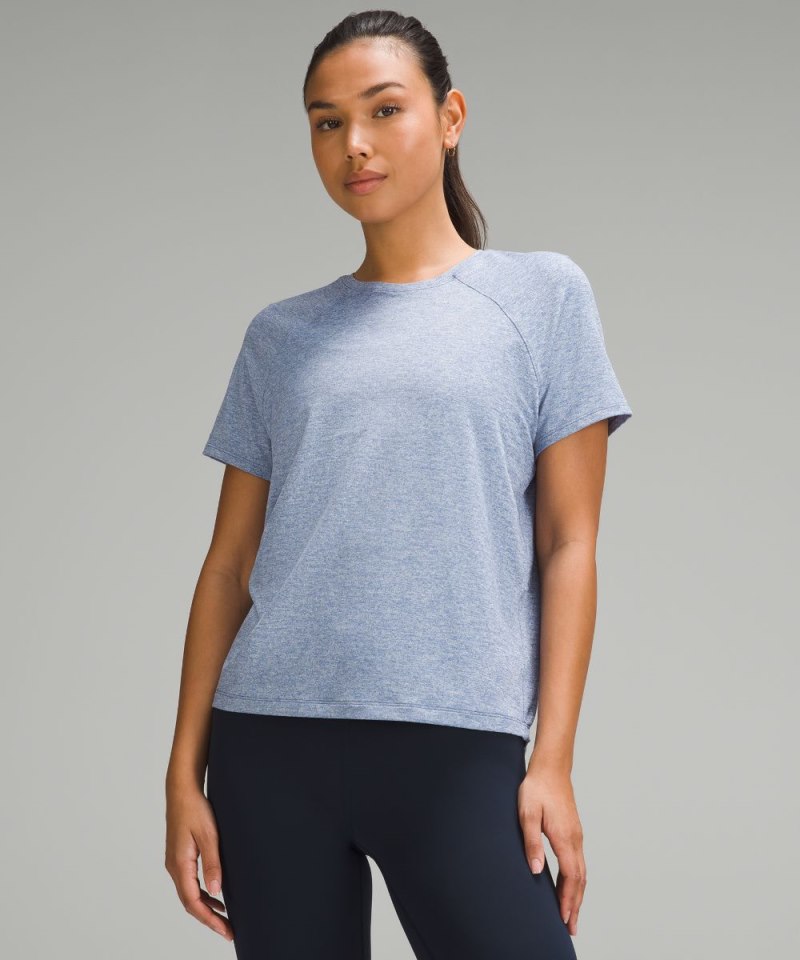 Lululemon | Women's License to Train Classic-Fit T-Shirt Heathered Oasis Blue