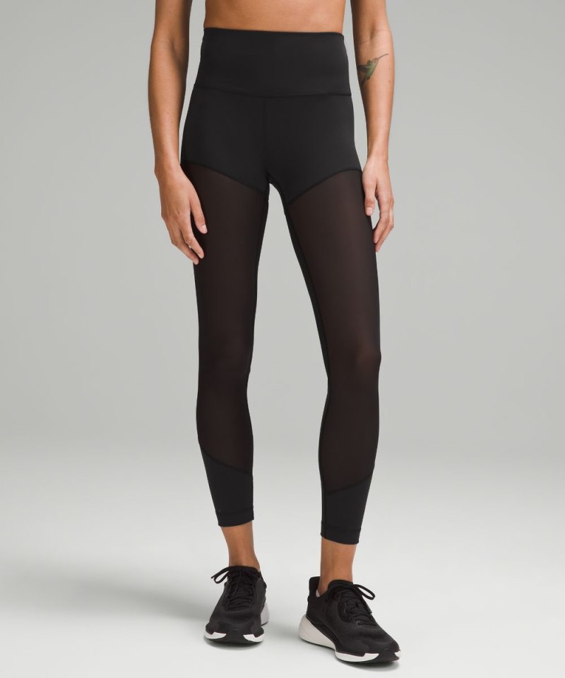 Lululemon | Women's Wunder Train Mesh High-Rise Tight 25"L Black