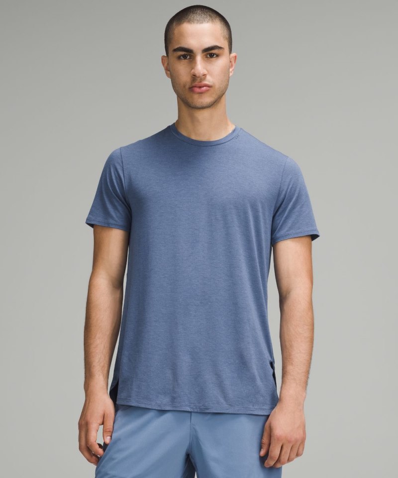 Lululemon | Men's Balancer Short-Sleeve Shirt Heathered Oasis Bl