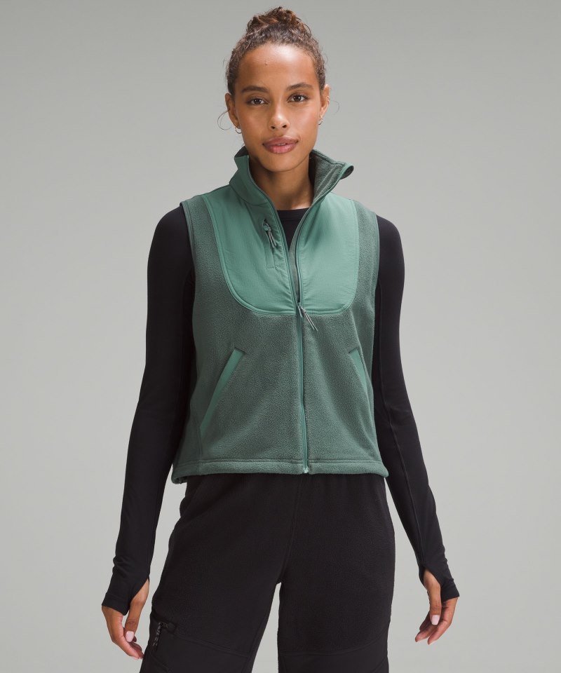 Lululemon | Women's Fleece + Ripstop Hiking Vest Dark Forest / Medium Forest