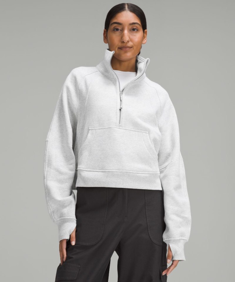 Lululemon | Women's Scuba Oversized Funnel-Neck Half Zip Heathered Core Ultra Light Grey