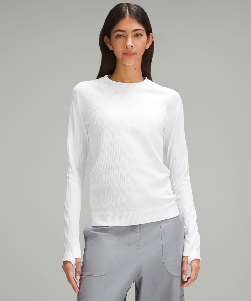 Lululemon | Women's Rest Less Pullover Colour Rib White / White