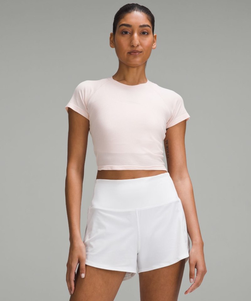 Lululemon | Women's Swiftly Tech Cropped Short-Sleeve Shirt 2.0 Strawberry Milkshake / Strawberry Milkshake (not available)