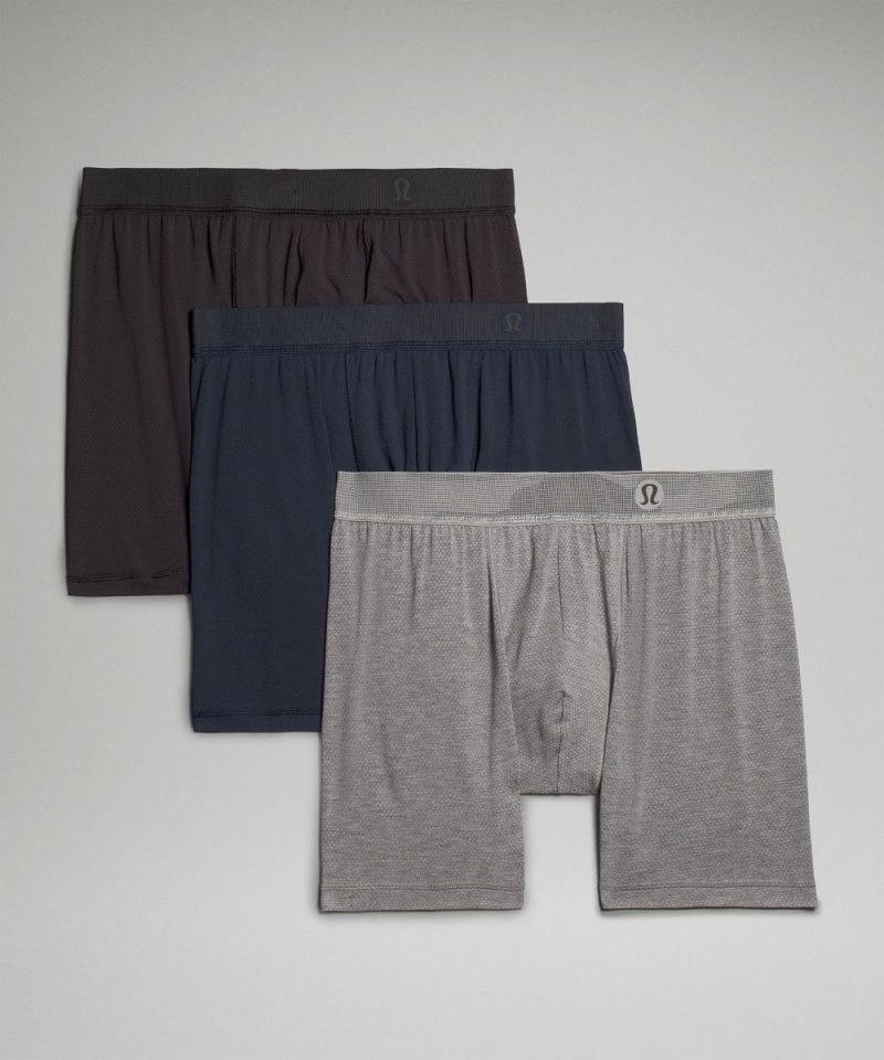 Lululemon | Men's Always In Motion Mesh Boxer 5"L 3 Pack Black /