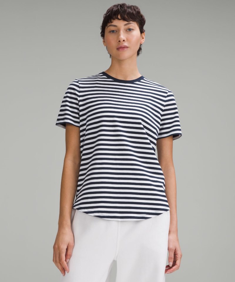 Lululemon | Women's Love Curved-Hem Crewneck T-Shirt True Stripe