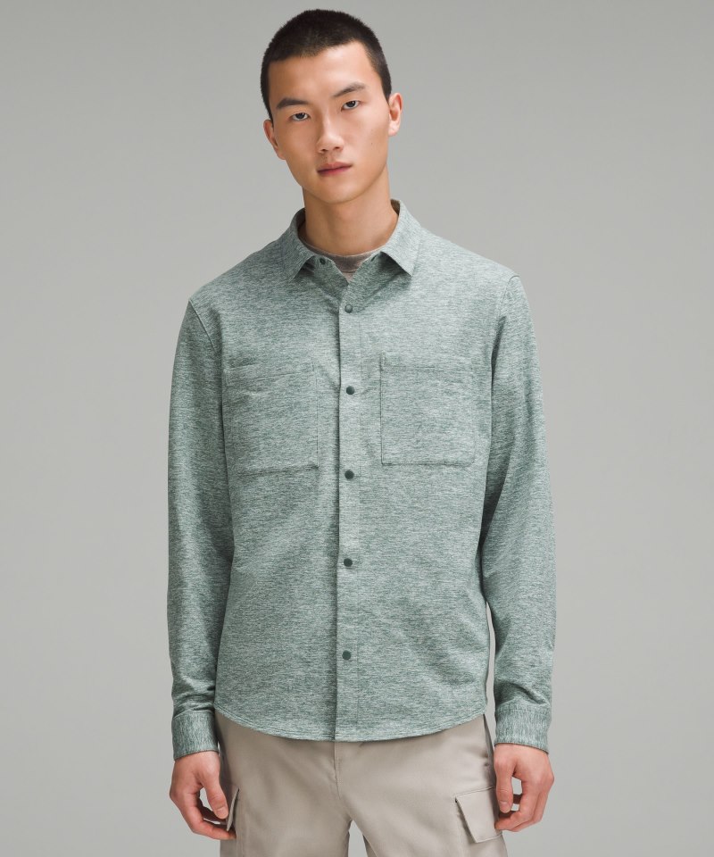 Lululemon | Men's Rulu Button-Up Shirt Heathered Dark Forest