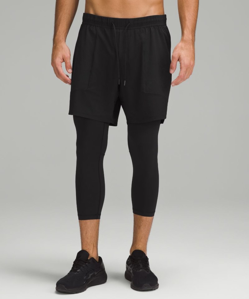 Lululemon | Men's License to Train 2-in-1 Tight 21"L Black