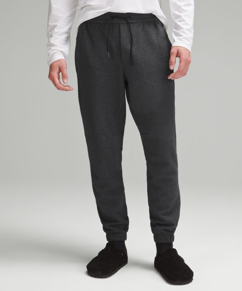 Lululemon | Men's Textured Double-Knit Cotton Jogger Heathered Black / Black