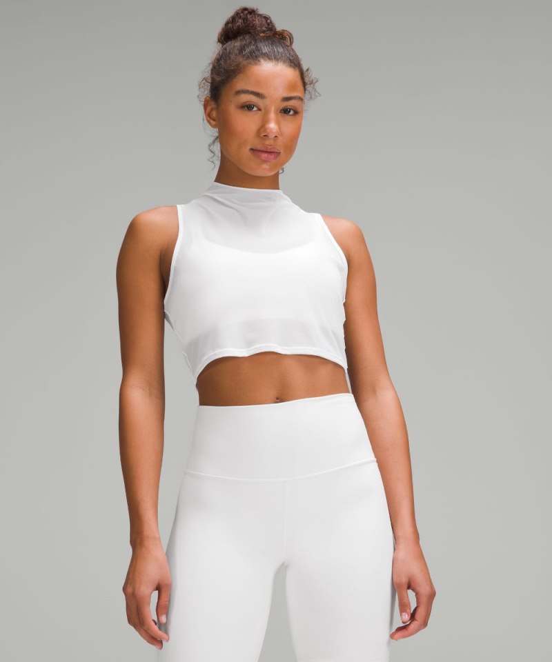 Lululemon | Women's Keyhole Mesh Tank Top White