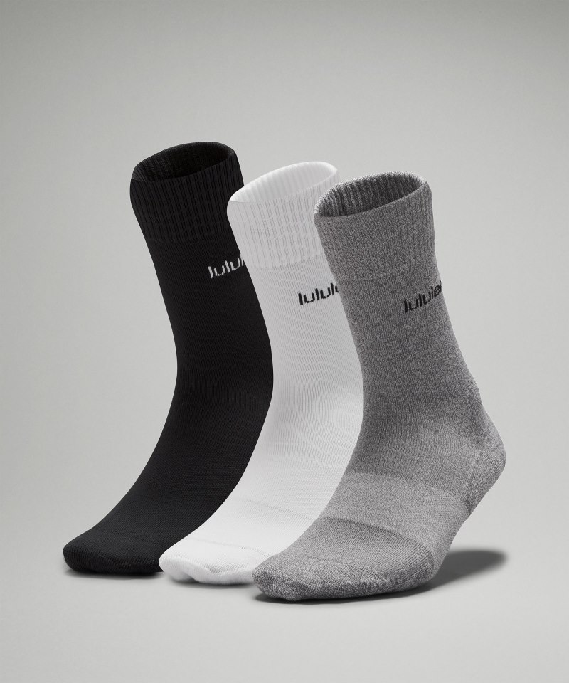 Lululemon | Women's WoDaily Stride Comfort Crew Socks 3 Pack Whi