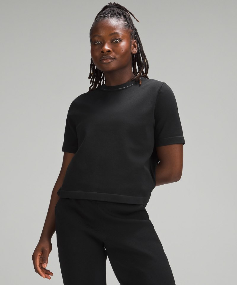 Lululemon | Women's Boxy Knit T-Shirt Black