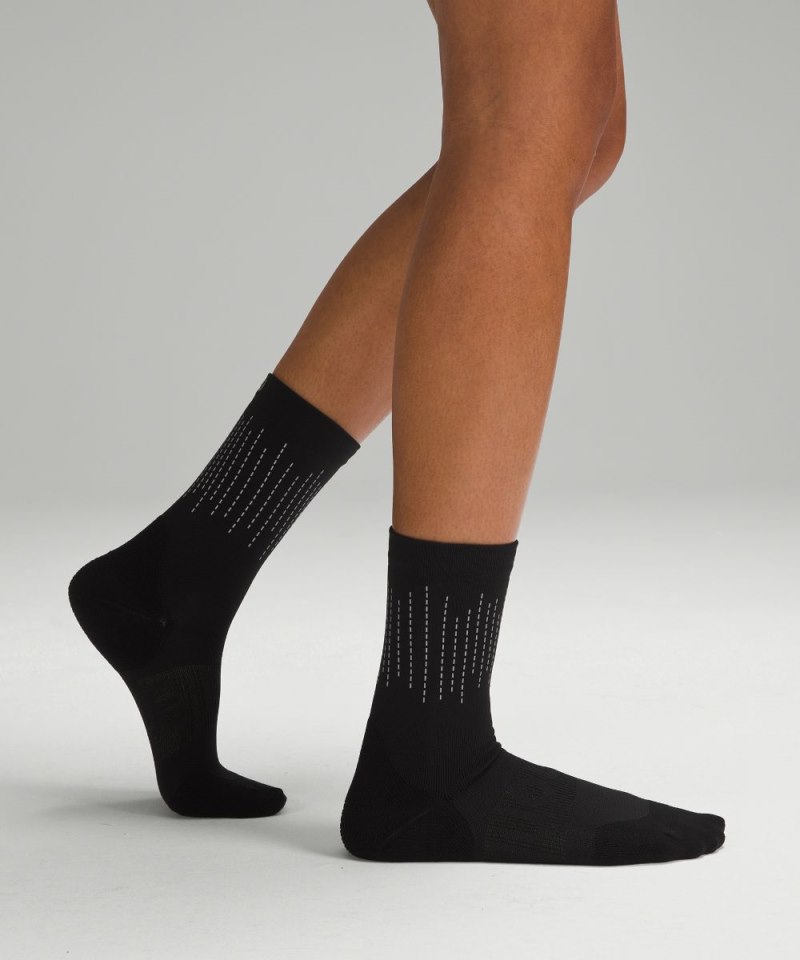 Lululemon | Women's WoPower Stride Crew Socks Reflective Black