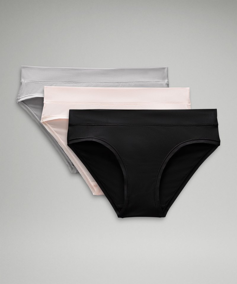 Lululemon | Women's UnderEase Mid-Rise Bikini Underwear 3 Pack S