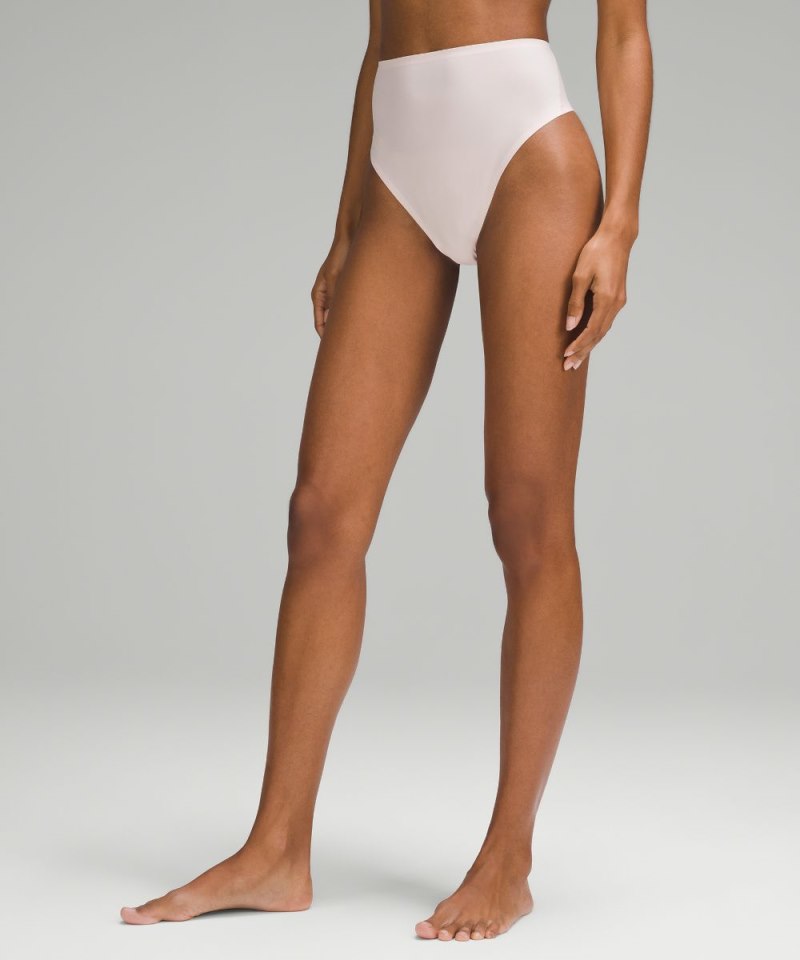 Lululemon | Women's Wundermost Ultra-Soft Nulu High-Waist Thong Underwear Strawberry Milkshake