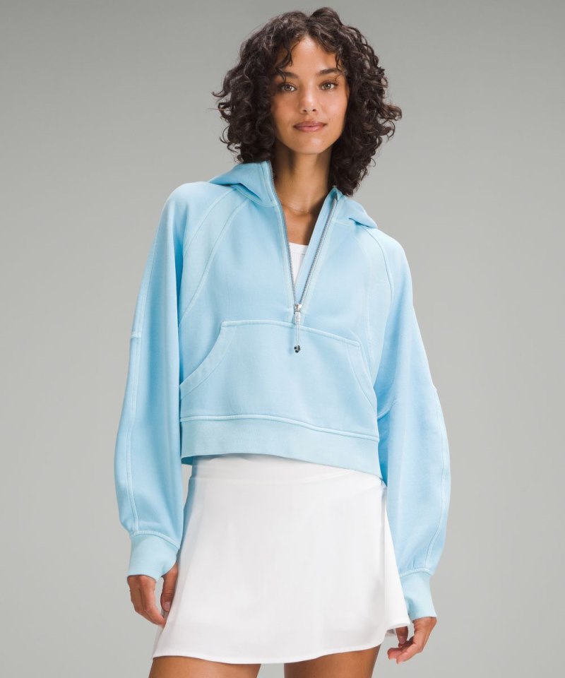 Lululemon | Women's Scuba Oversized Half-Zip Hoodie Mineral Dye Editor Blue