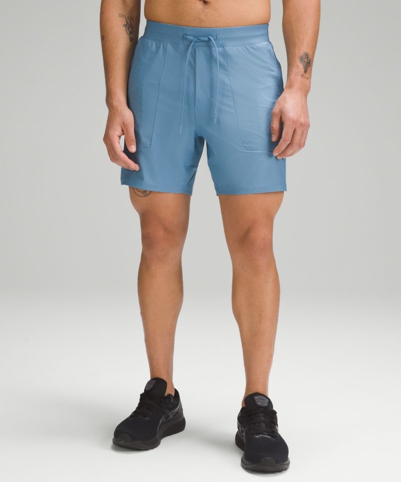 Lululemon | Men's License to Train Linerless Short 7"L Pique Utility Blue