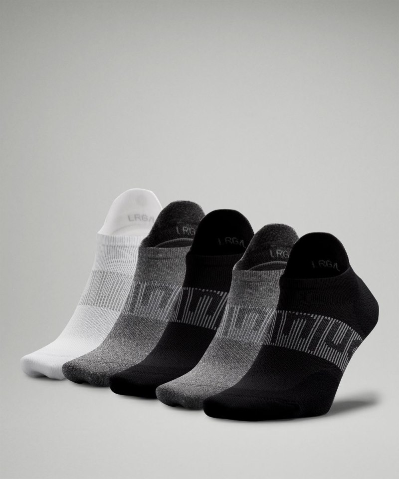 Lululemon | Men's Power Stride Tab Socks 5 Pack Black / Heather