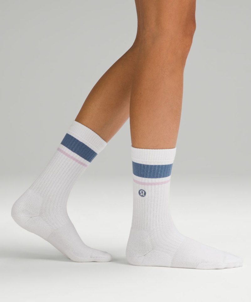 Lululemon | Women's WoDaily Stride Ribbed Comfort Crew Socks Stripe #N / A